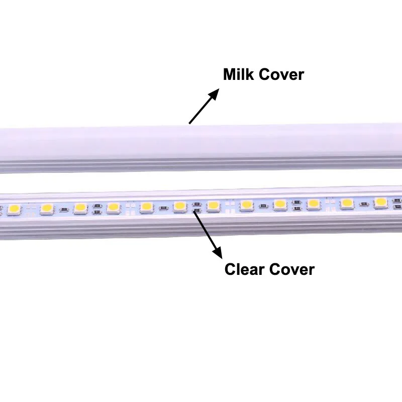 Постоянный ток 12 В 0,5 м 5050 светодиодный профиль Жесткая полоса света бар 36 светодиодный s Жесткий Артикул лампы SMD5050 неводонепроницаемые полосы света WW/CW 12 вольт