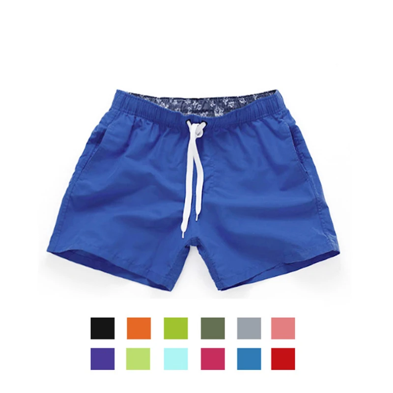 

Swimming Trunks Men Beach Plus Size Swimwear Men Solid Quick Dry Shorts Gay Boxer Surf Board Beach Wear