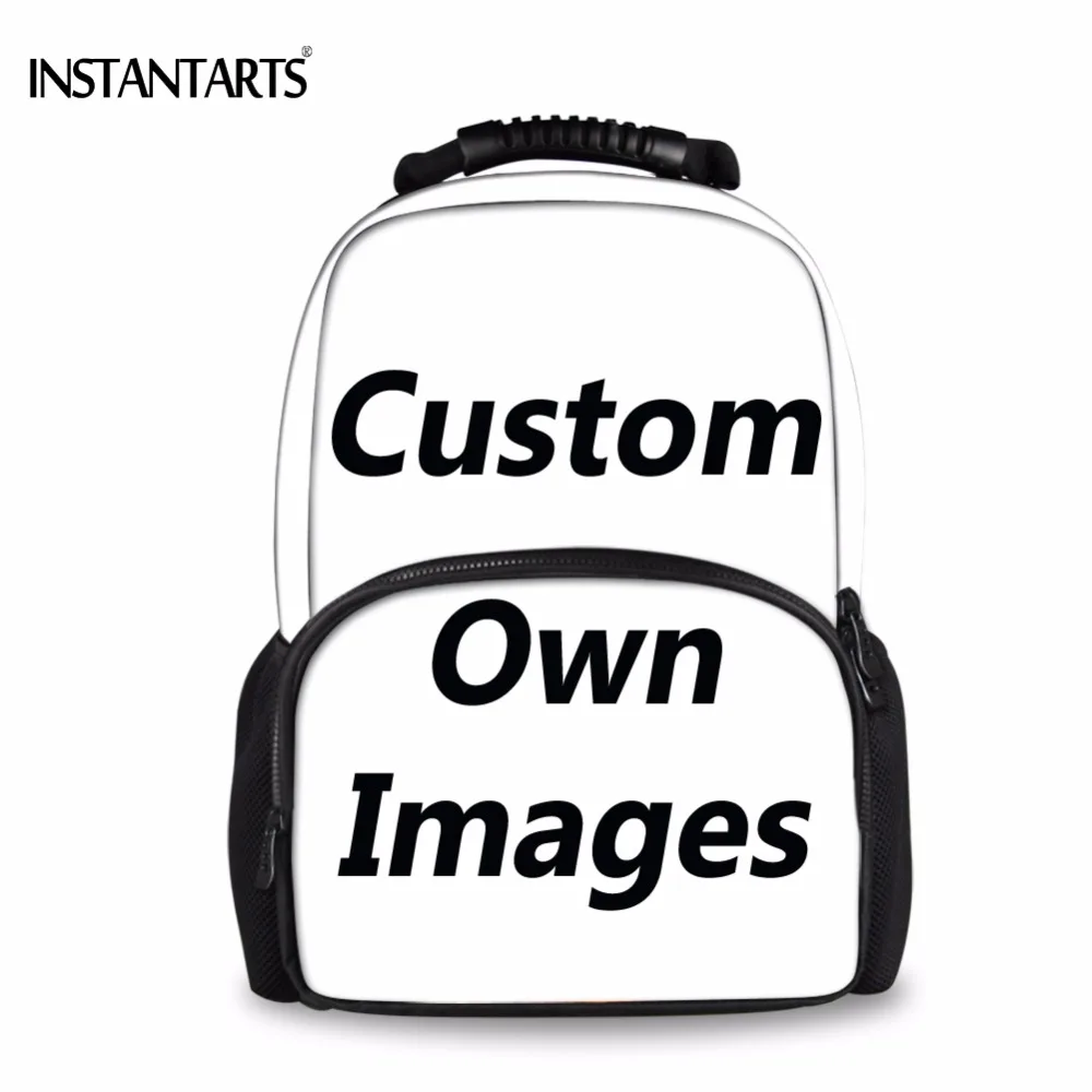 

INSTANTARTS Custom Own Images Women 3D Felt Backpacks Fashion Book Shoulder Bags for Teens Cute Printed Travel Laptop Rucksacks