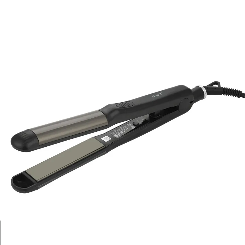 

2 In 1 Straightening Irons Ceramic Professional Ceramic Hair Straightener LED Display Curling Iron Flat Iron Curler Styling Tool