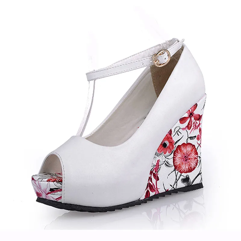 automne Talons Casual forme Partie Apricot noir Lady Plate Plus Toe Solide La Printemps Mode blanc Femmes Super Coins beige Haute Pompes Chaussures Taille Talon Peep I7gmYf6byv
