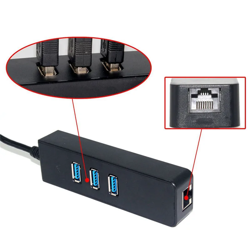 USB-C type-C до 3 портов USB 3,0 концентратор+ RJ45 гигабитный сетевой порт высокоскоростной адаптер usb-удлинитель конвертер для MacBook Chromebook