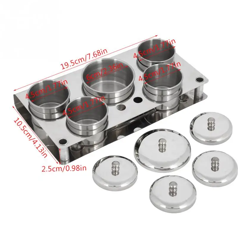 

Nail Art Mini Powder & Liquid Set Cans Stainless Steel Storage Box Compact Manicure Tools UV Disinfection Sterilizer Box