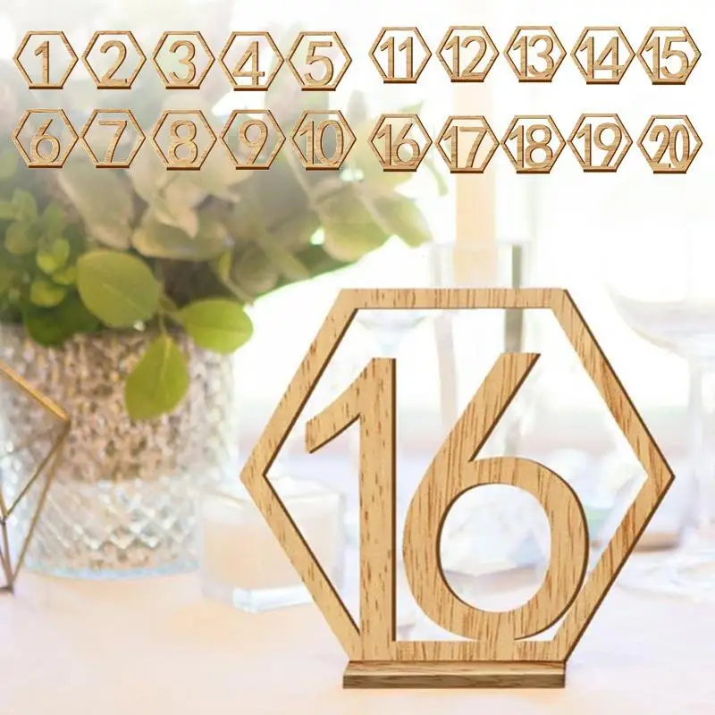 Wedding Table Number 1 20 Wood Signs Wedding Table Cards Wedding