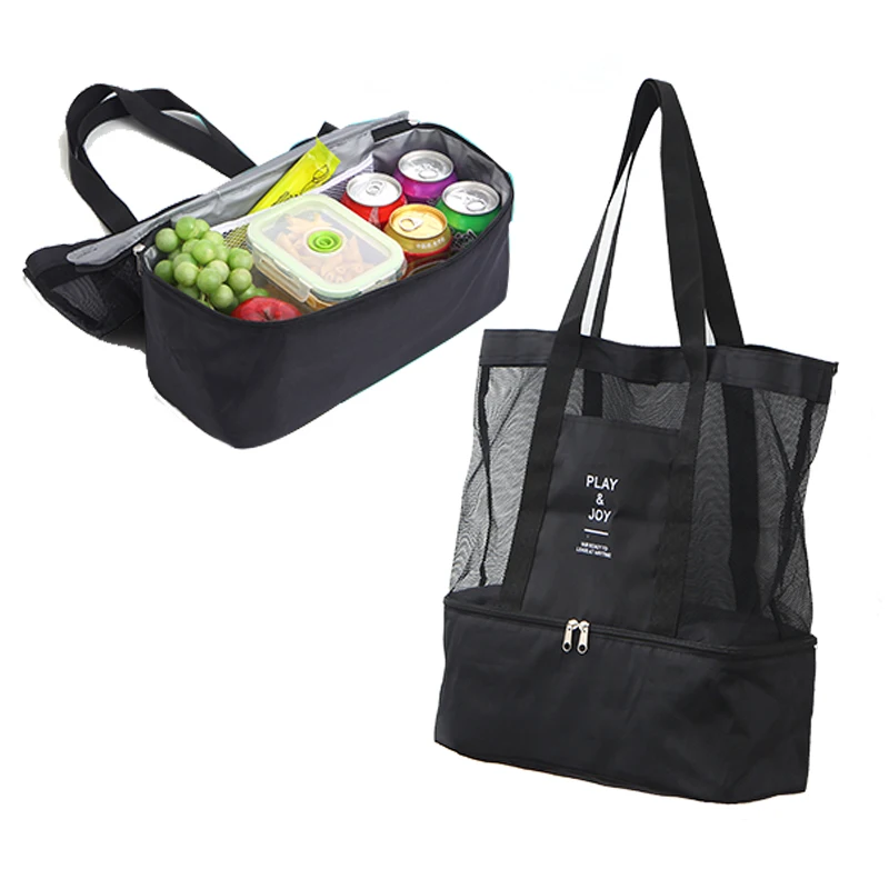 Двухслойные термо сумки для обедов для женщин и взрослых еда для пикника Герметичная сумка-холодильник контейнер для хранения Сумка-тоут сумки Портативная сумка