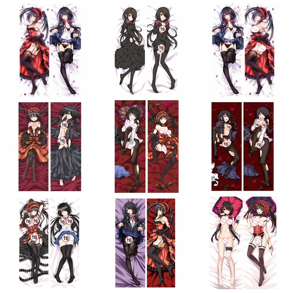 Аниме JK DATE A LIVE Tokisaki Kurumi кошмар Сексуальная подушка для тела Dakimakura Чехол с
