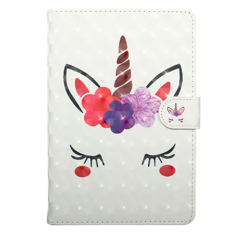 Wekays For Coque Apple IPad Mini 4 Cartoon Unicorn Leather Funda Case For IPad Mini 4 A1538 A1550 Cover Case sFor Ipad Mini4 Kid