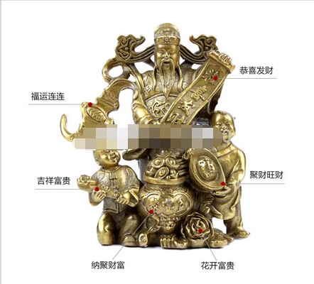 

B0601 403According to Fortuna copper ornaments Lucky Sansen for home crafts knick knacks statue