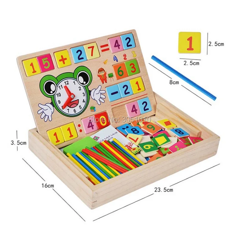 Новый 1 компл. подсчета Щупы для мангала Box Set Монтессори Деревянные Конструкторы номер математика обучения детей игры образование