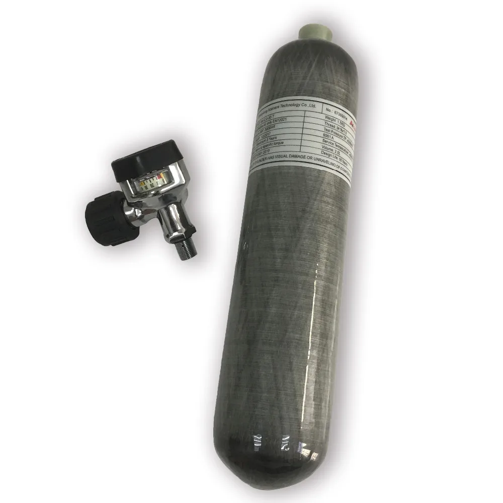 Acecare 2L 30Mpa углеродного волокна газовый баллон 4500psi высокого давления Пейнтбол бак с клапаном для охоты и дайвинга AC10221