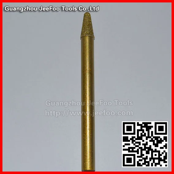 

R2.5*10*20*120L Tapered Stone cutting tools, Diamond Engraving Tools, Cutters on Hard Granite, diamond drill bits