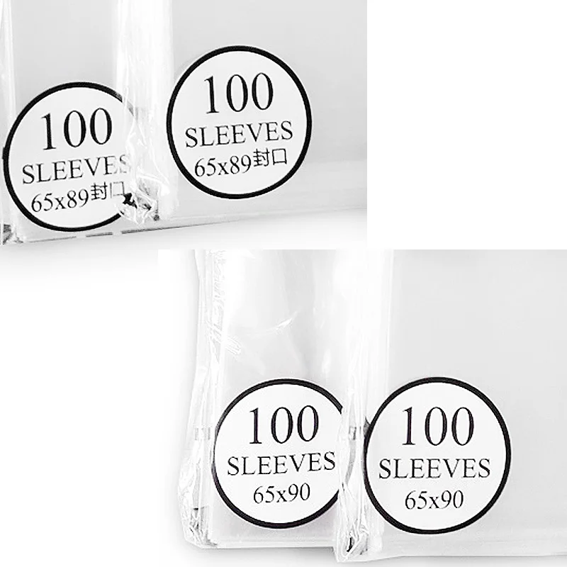 100pcspack Card sleeves Protector Magic of Three Kingdom Football Star ID Bank Protective Transparent Sleeves 6590mm card (8)