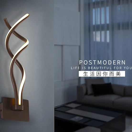 

Modern nordic minimalist wall lamp creative lron LED bedside lamp for living room bedroom cafe room aisle lamp indoor lights e27