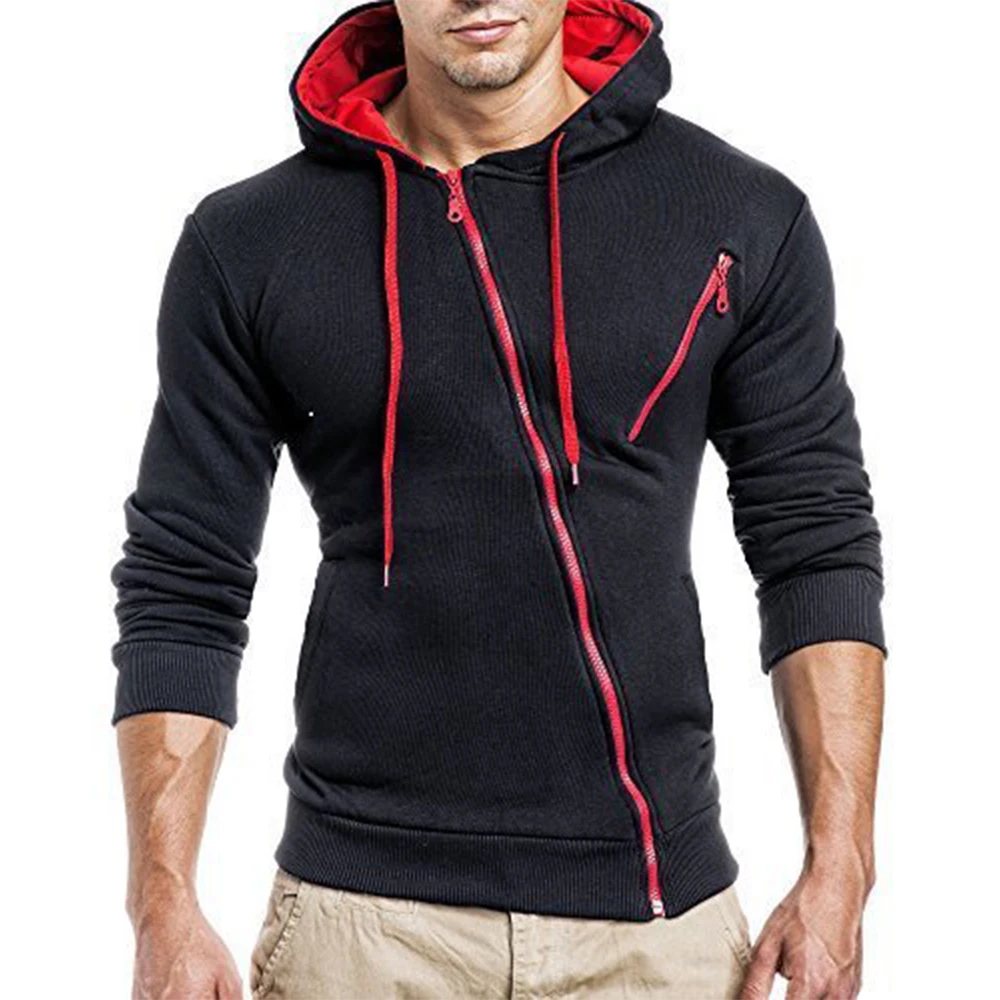 

Brand Men 2018 Male Long Sleeve Hoodie Features Zipper Sweatshirt Mens Moletom Masculino Hoodies Slim Tracksuit