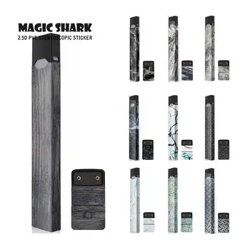

Magic Shark 100% New Ground Wood Print Stereo Sticker for Juul Film Electronic Cigarette Sticker Printing Skin for Juul