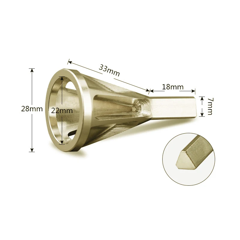 

1x Gold Deburring External Chamfering Tool Stainless Steel HEX 4-15mm Bolts Hot