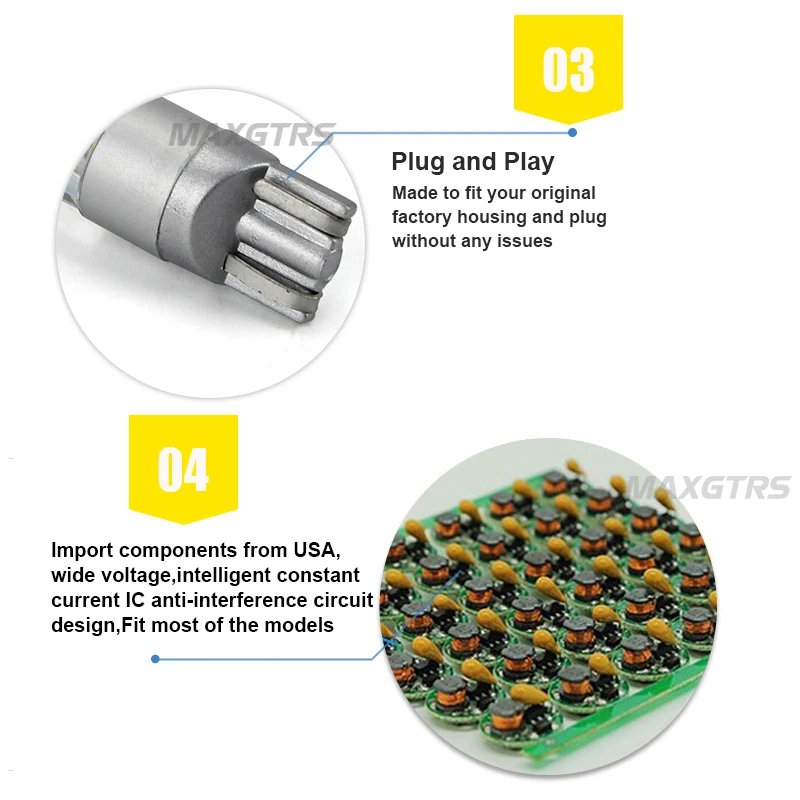 2x T10 168 194 W5W светодиодный сменный чип 3030 автомобильные лампы для номерного знака