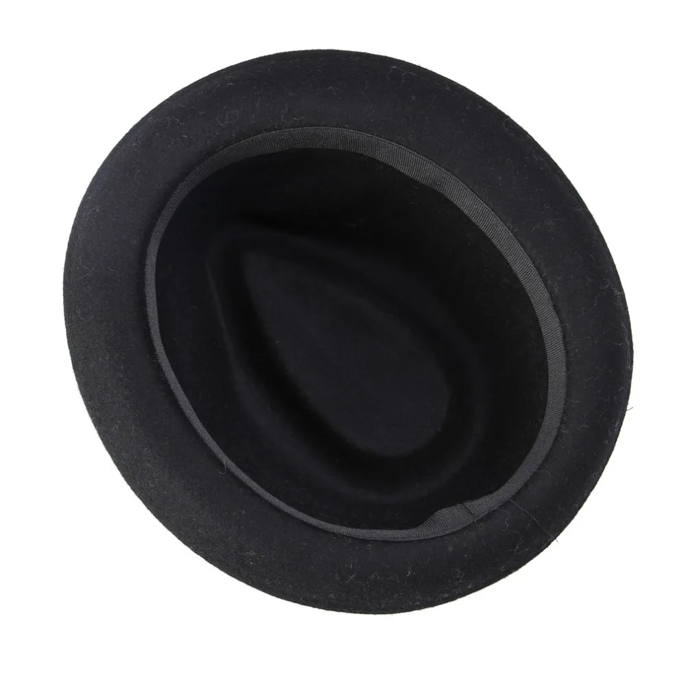 Классическая мужская черная фетровая шляпа Sinatra из шерсти с коротким козырьком, размер 58 см