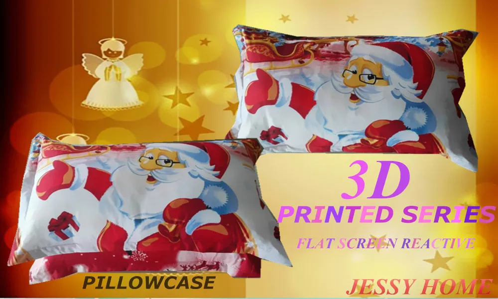2016 Christmas Merry kids duvet comforter cover twin queen king size 4pc Santa Claus Deer bed set bed linen bedclothes Bedding Set (5)