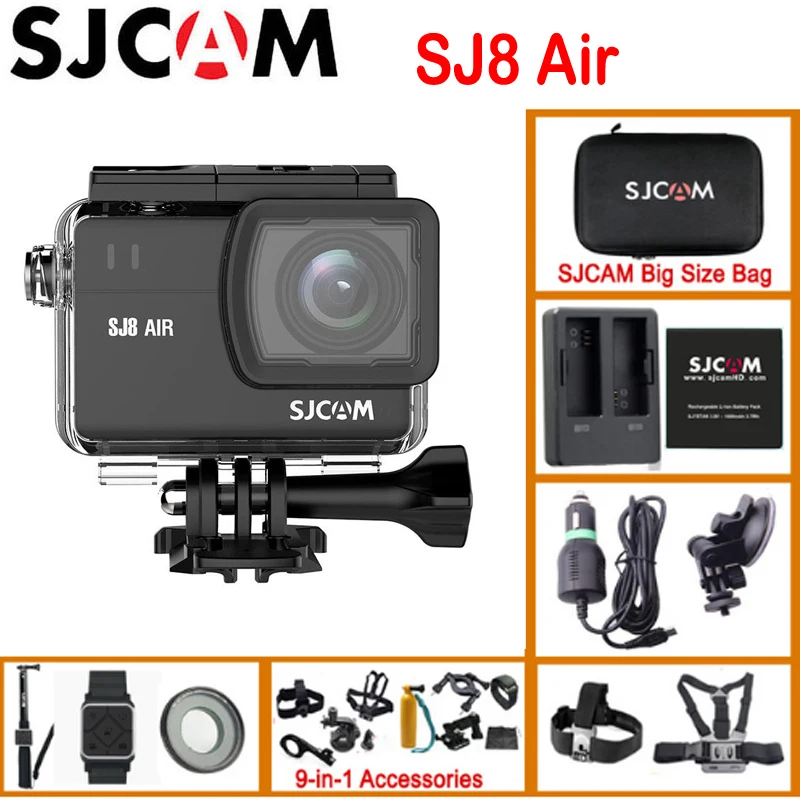 Оригинальная Экшн камера SJCAM SJ8 Air с сенсорным экраном 14 МП Wi Fi цифровая