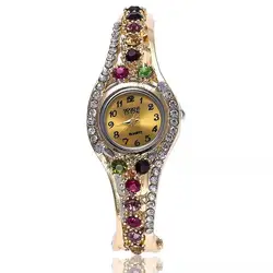 Горячие модные женские сплав, бриллиант раскошный ремешок для часов повседневные женские кварцевые часы CCQ Часы Relogio Feminino
