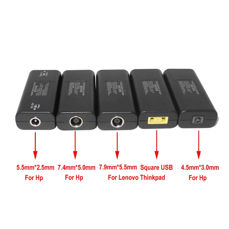 Laptop Power Jack Connector Dc Adapter Charger Converter for Lenovo Hp Asus 7.4*5.0 7.9*5.5mm Female to USB Type C Adaptor Male