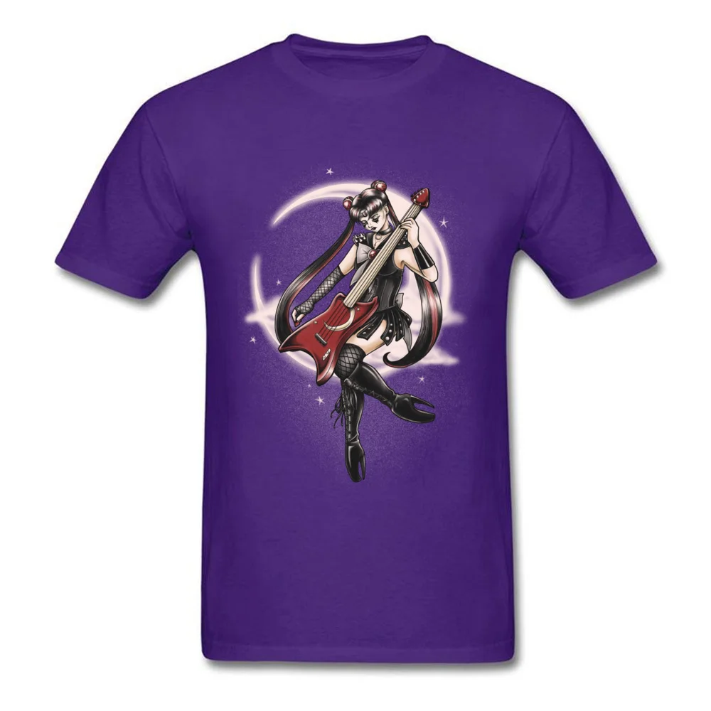 Black Metal Moon cosie Short Sleeve Tops Shirts Summer Round Neck 100% Cotton Fabric Mens T Shirts cosie T-shirts High Quality Black Metal Moon purple