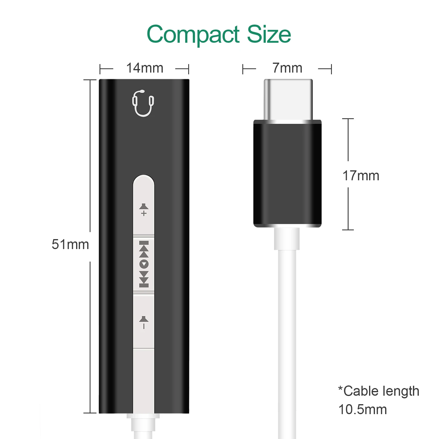 Внешний USB C звуковая карта Аудио Адаптер Тип C до 3,5 мм разъем стерео кабель AUX Наушники Гарнитура Регулировка громкости Переключатель Звука