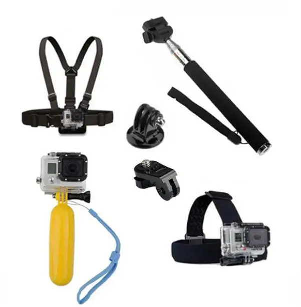 Gopro Accessories Monopod Tripod Float Bobber Chest Belt Set For Gopro Hero 4 Session 3 SJCAM