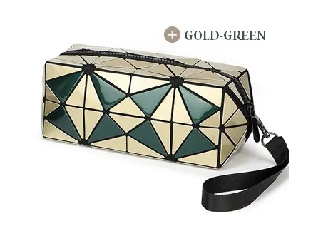 19A49Green-Gold MIWIND сумки для женщин откидывающийся алмаз дизайнерская сумка Геометрическая Лазерная Складная bolsa feminina сумочка вечерние клатчи сумка - Цвет: 19A49Green-Gold