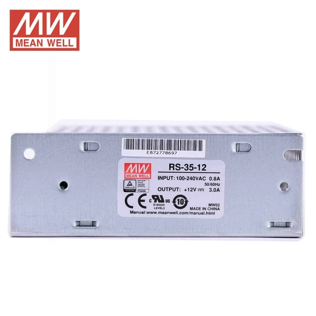 Alimentation AC-DC 12V/3A et 5V/3A | Mean Well