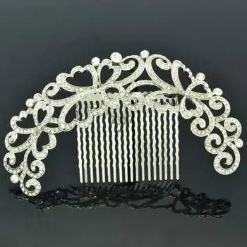 

New Hair Comb Rhinestone Crystals Jewelry Free shipping Wedding Bridesmaid Flower Hair Comb Headband Jewelry XBY073