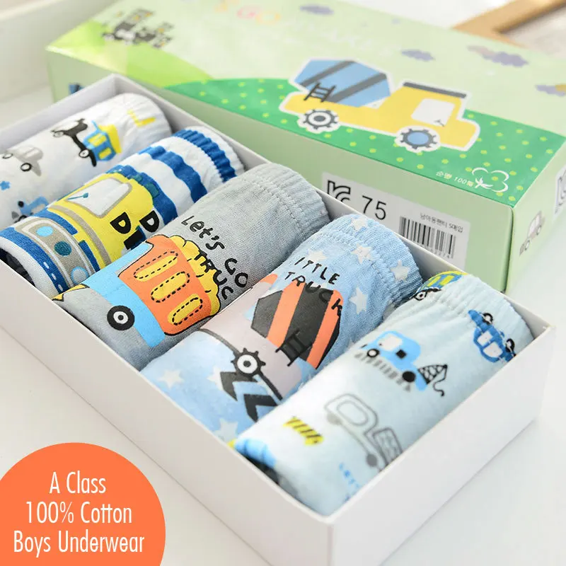 D Baby Panties Детские трусики с рисунком для мальчиков, нижнее белье, хлопковые трусы для подростков, Calcinha Infantil, детские трусы для мальчика, 5 шт./партия - Цвет: D Baby Panties