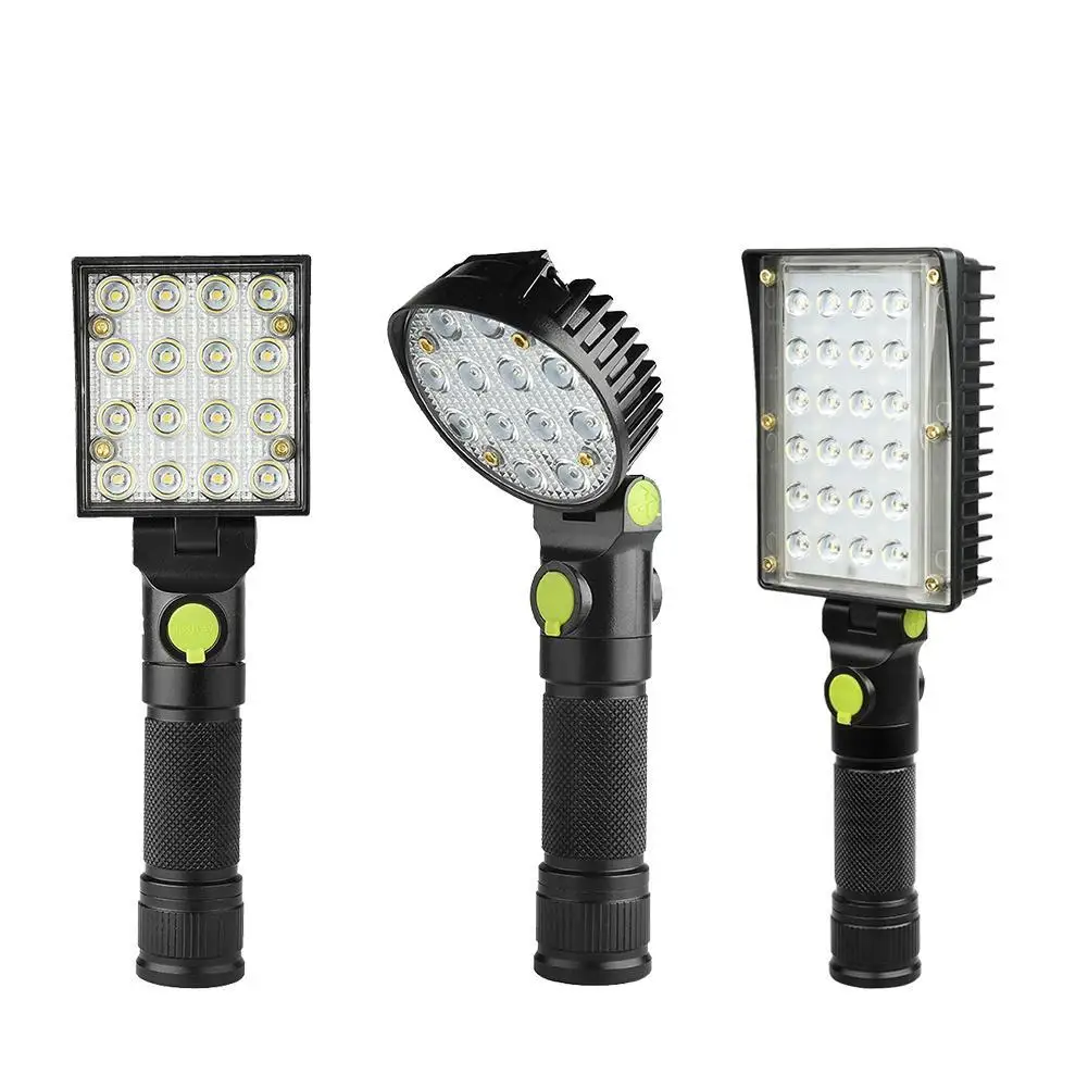 4 Modes 12/16/24LED Flashlight Torch USB Rechargeable Work Light