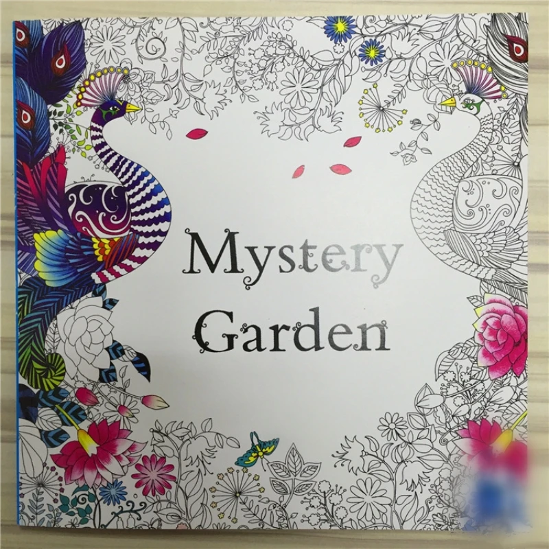 Aliexpress Buy Mystery Garden Coloring Book For Adults Kids Mandala The Secret Books Antistress Art Quiet Color Drawing 2525cm 48Pages From