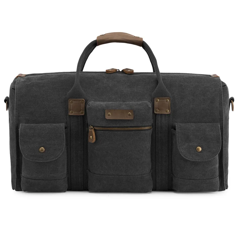 

European and American style men's large-capacity travel bag canvas duffel bag portable diagonal cross-moving bag