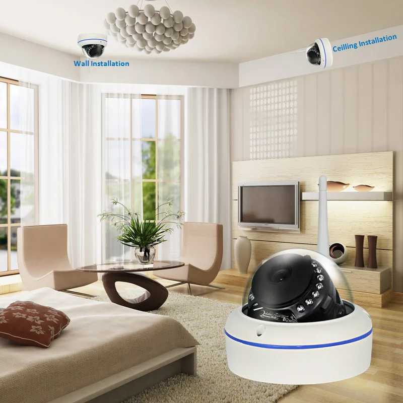 4CH 720 P HD Беспроводной CCTV Системы купол Водонепроницаемый Вандал WI FI NVR IP Камера IR CUT