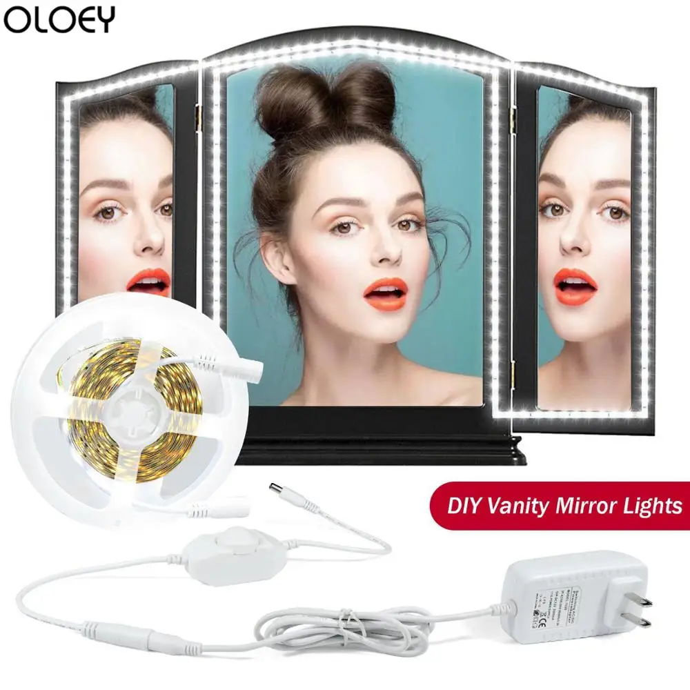 

Mirror dressing table LED light DIY dressing light horizontal brightness adjustable lighting with makeup lamp Light strip