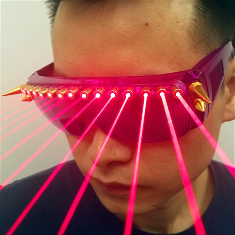 T92 Red Light Laser Glasses Ballrom Dance Laser Costumes Luminous Light