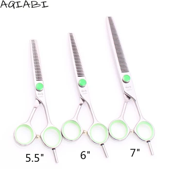 

A1121 5.5" 6" 7" 440C AQIABI Brand Salon Hairdresser's Scissors Thinning Shears Hair Scissors Professional Hairstylist Scissors