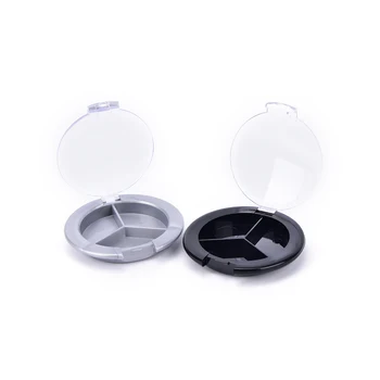 

DIY Makeup Tool 1PCS Mini Plastic Empty Eyeshadow Case Palette Single Case Round Jar Powder Cosmetics Compact Container