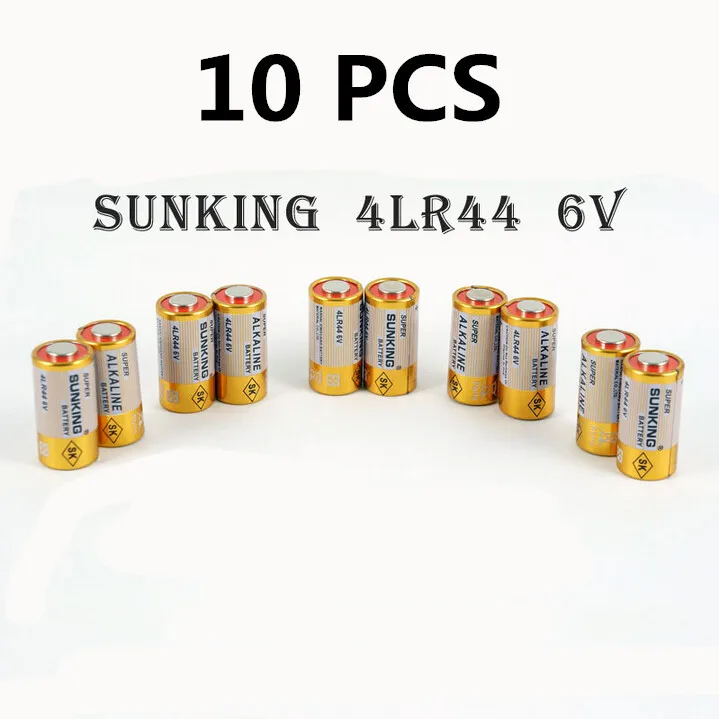 10 больших партий SUNKING/щелочные 4LR44 L1325 PX28A 476A A544 28A собачьи ударные батарейки 6 в |