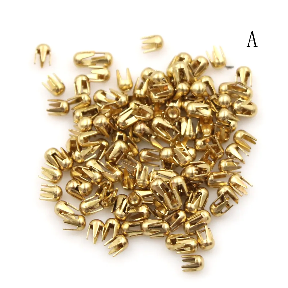 100PCS Mini Buckles 2mm Buckle Super Small Mini Round Bead Claw Hammer For  Doll Accessories DIY Doll Clothes 7