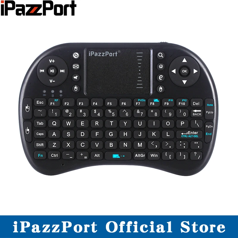 IPazzPort Мини Клавиатура 2 4 ГГц беспроводная клавиатура воздушная мышь с тачпадом