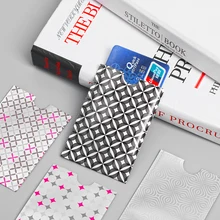 10 шт. Противоугонная блокировка держатель для карт Защита карт банк Кредитная карта кошелек чехол металлические Rfid Чехлы рукав кошелек