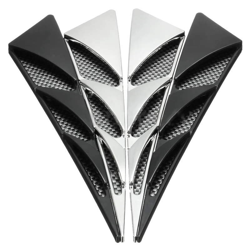 

1 Pair ABS Universal Car Decorative Air Intake Side Flow Hood Vent Cover Sticker