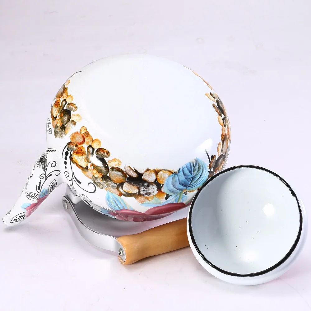  1.5L Enamel Kettle Dinerware Teapot Kitchen Tools Kettle Samovar Electric Kettle Tea Pots with Flow - 32841646421