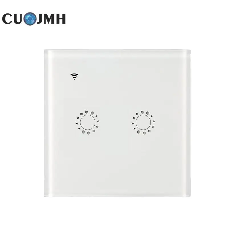 

1 Pcs 2 Open Rf Wifi Switch Touch Control Wall Light Switch Smart Home Module Voice Remote Control Intelligence Switch