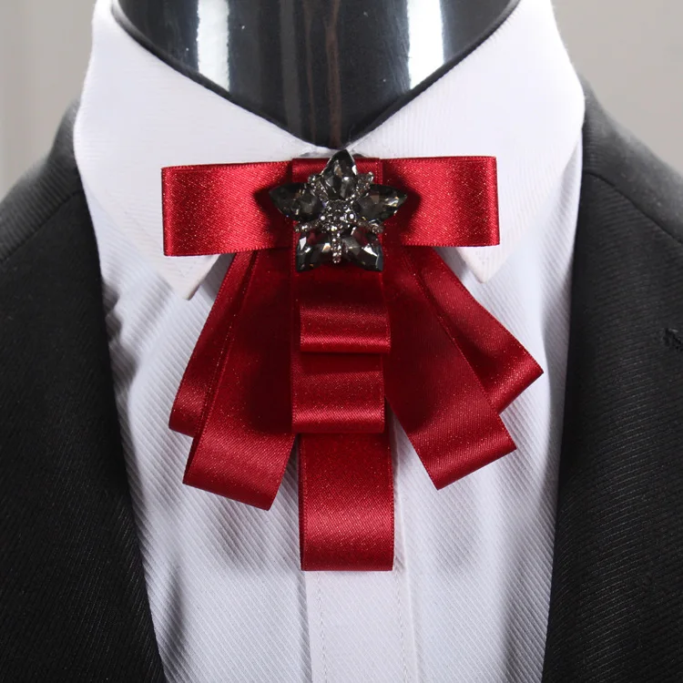 Модный повседневный мужской многослойный Алмазный Воротник бант свадебный галстук жениха мужской дизайн распродажа