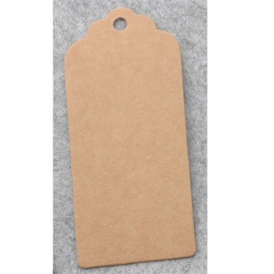 100 개/몫 DIY 100 종이 태그 4*9cm 빈 화이트/브라운/블랙 선물 태그 사각형 사각형 태그 가격 태그